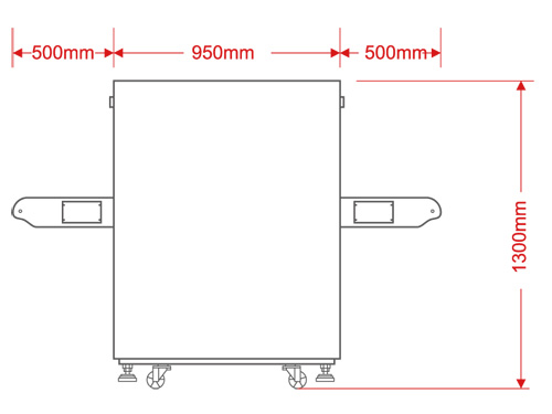 LD-6550A通道式X光安檢機尺寸